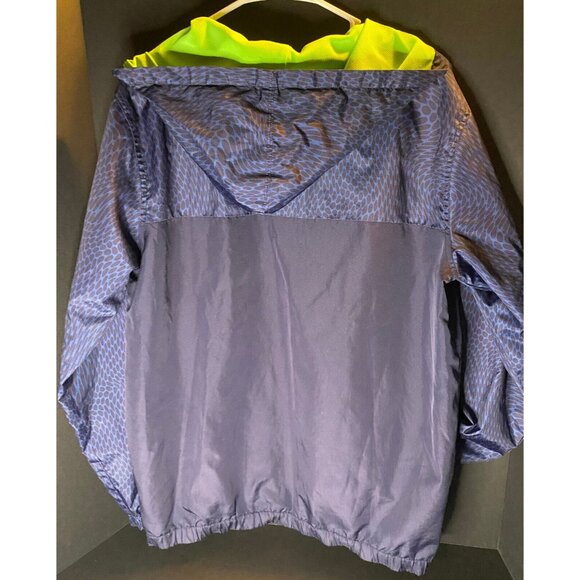 Superman Jacket Blue Green Mens M Bioworld DC Comics Six Flags Windbreaker - Picture 2 of 7